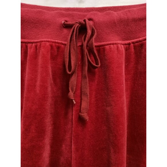 Vintage 90s Just My Size Womens Velvet Pants 22/24 Red Embellished Active - Picture 3 of 9
